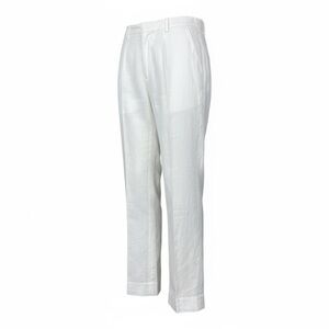 Vintage Lauren Ralph Lauren 100% linen white pleated pants pockets size 10